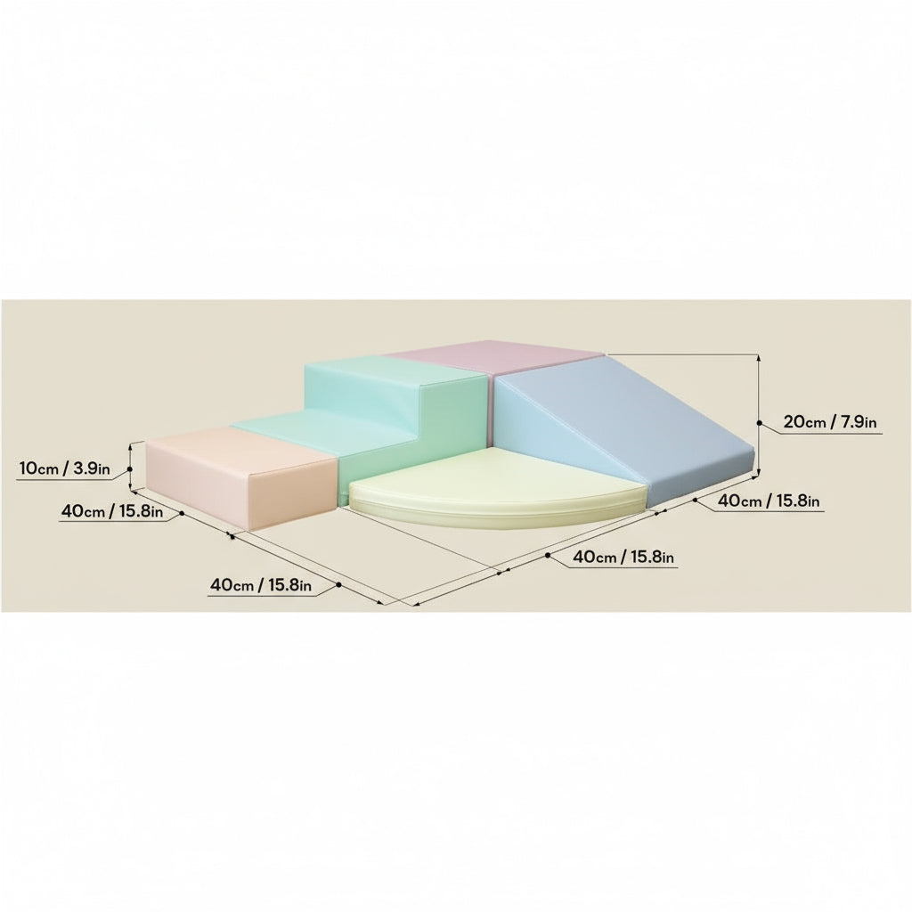 Softbausteine Pastell Softplay Set für Kleinkinder