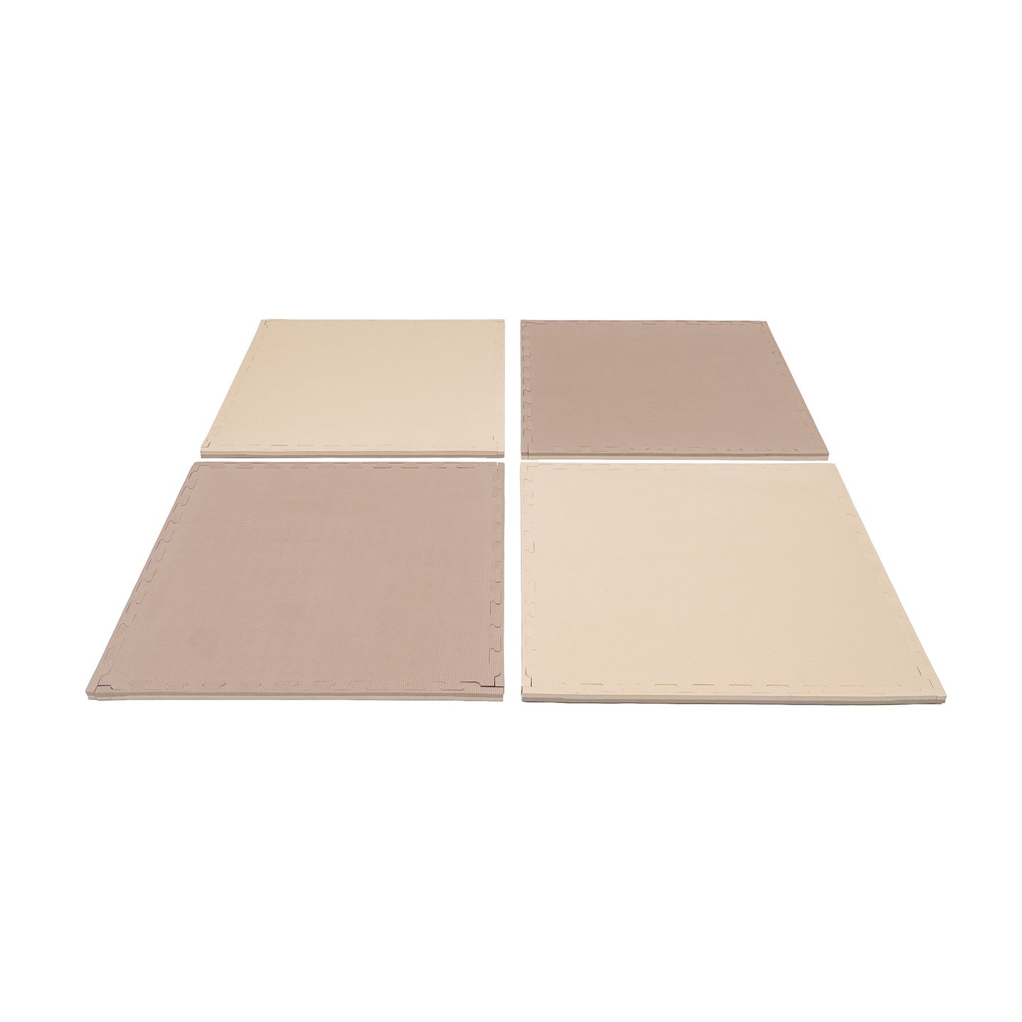 IGLU Puzzlematten Softplay 4-teilig Beige und Dunkelbeige