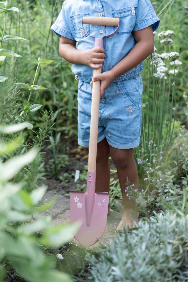 Personalisierte Kinderschaufel Rosa mit Namen – Gartenschaufel für Kinder