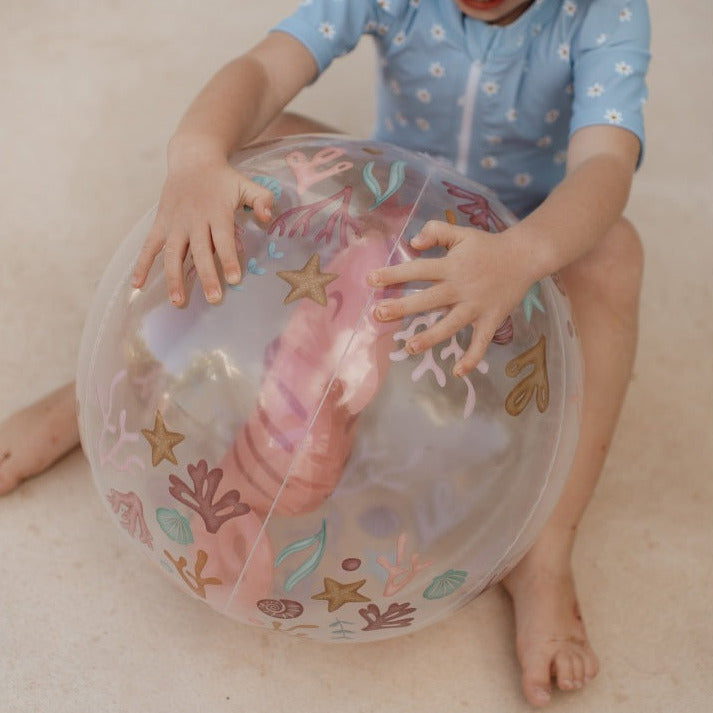 3D Strandball Ocean Dreams Pink 35 cm – für Pool, Strand & Garten