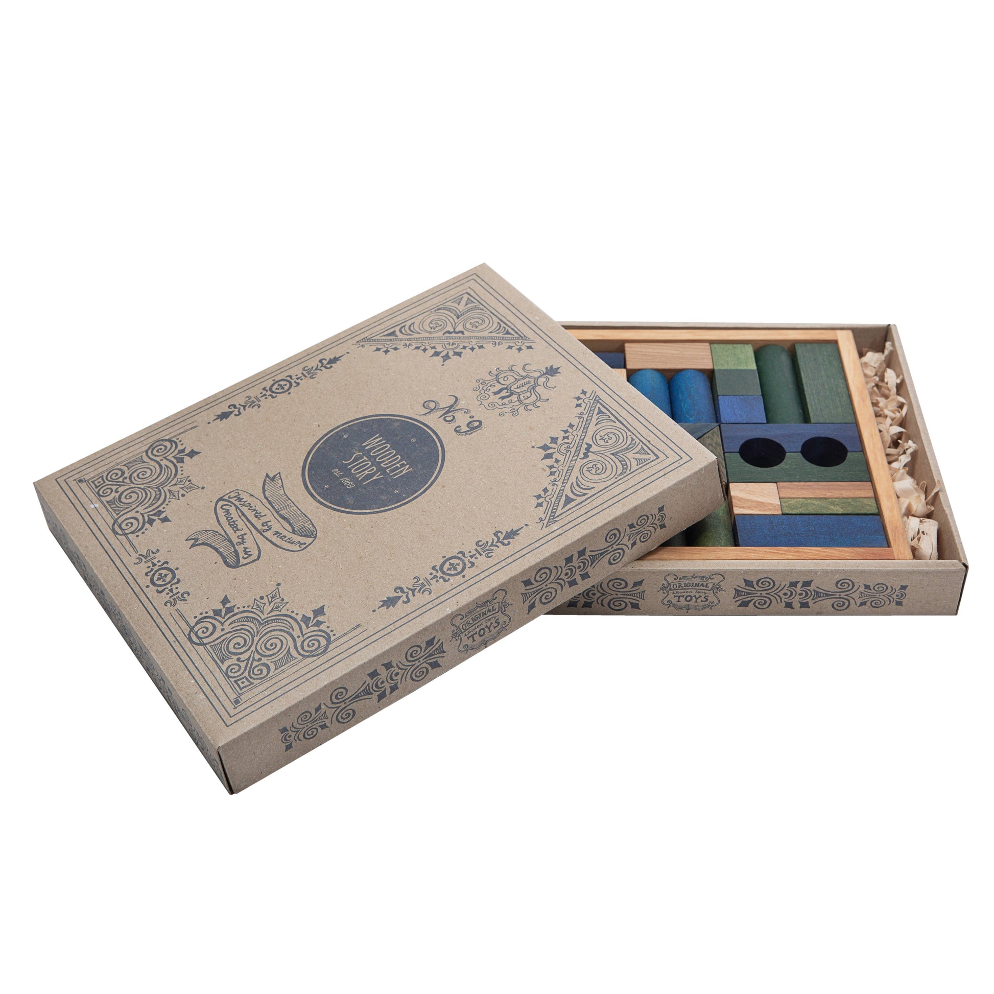 Montessori Holzbausteine mit Aufbewahrungsbox – hochwertiges Lernspiel für Kinder
