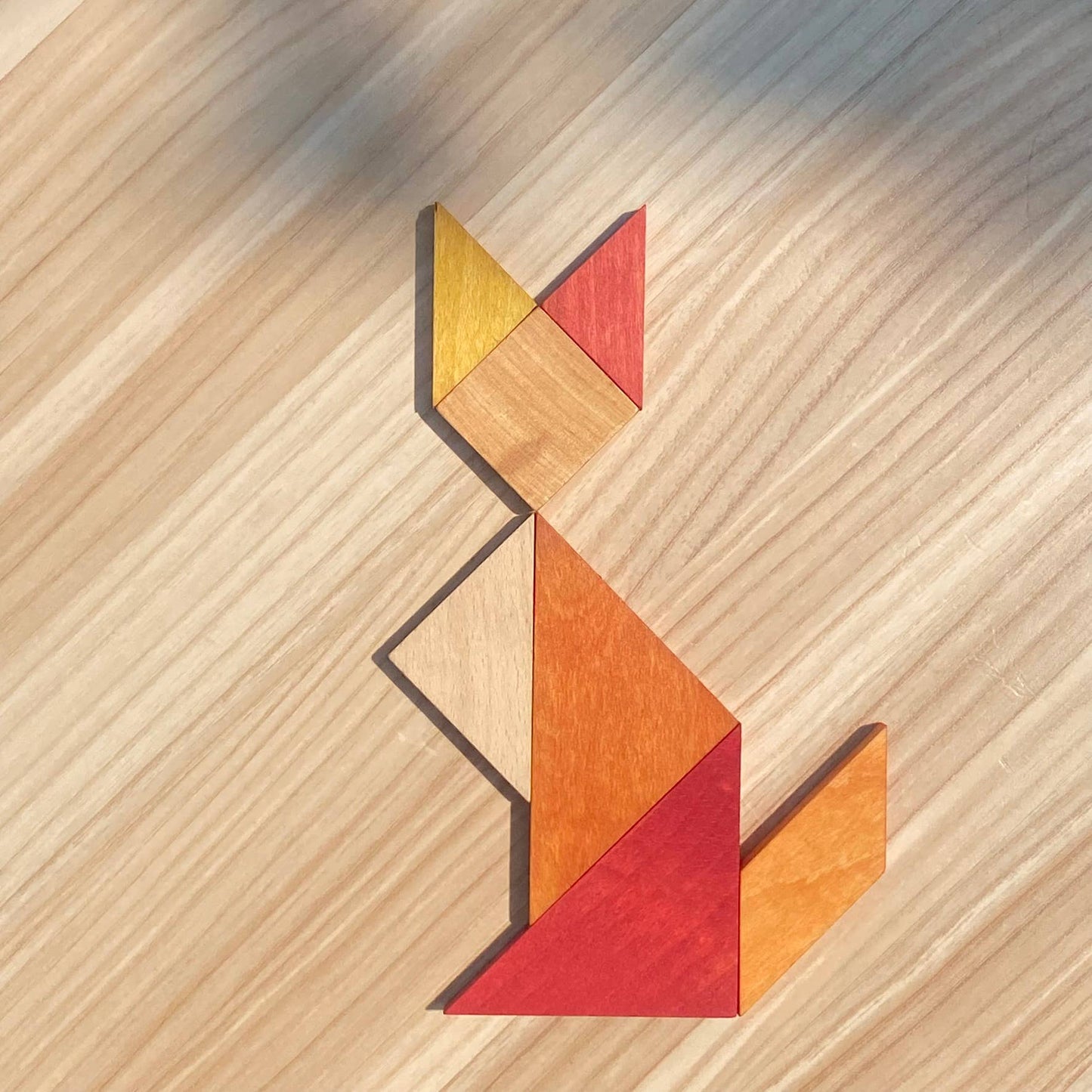 Wooden Story - Holzsteine Tangram Warm
