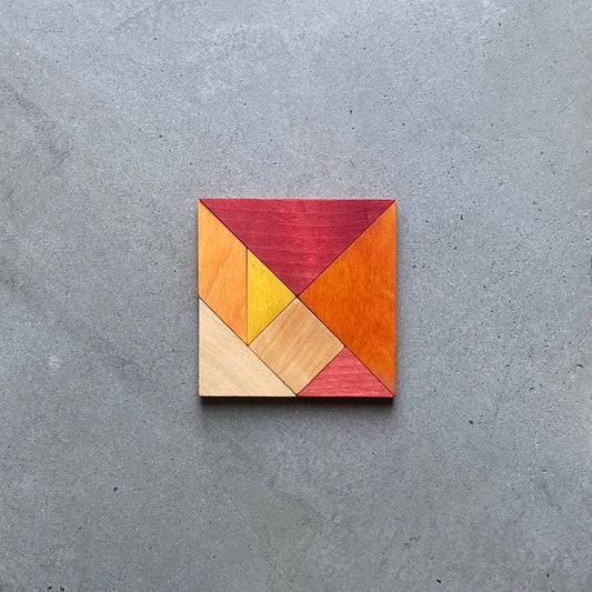 Wooden Story - Holzsteine Tangram Warm