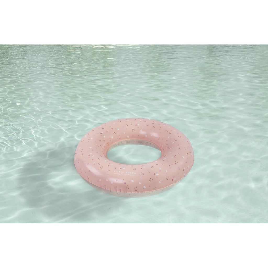 Schwimmring für Kinder 50 cm in Pink – Blumen & Schmetterlinge