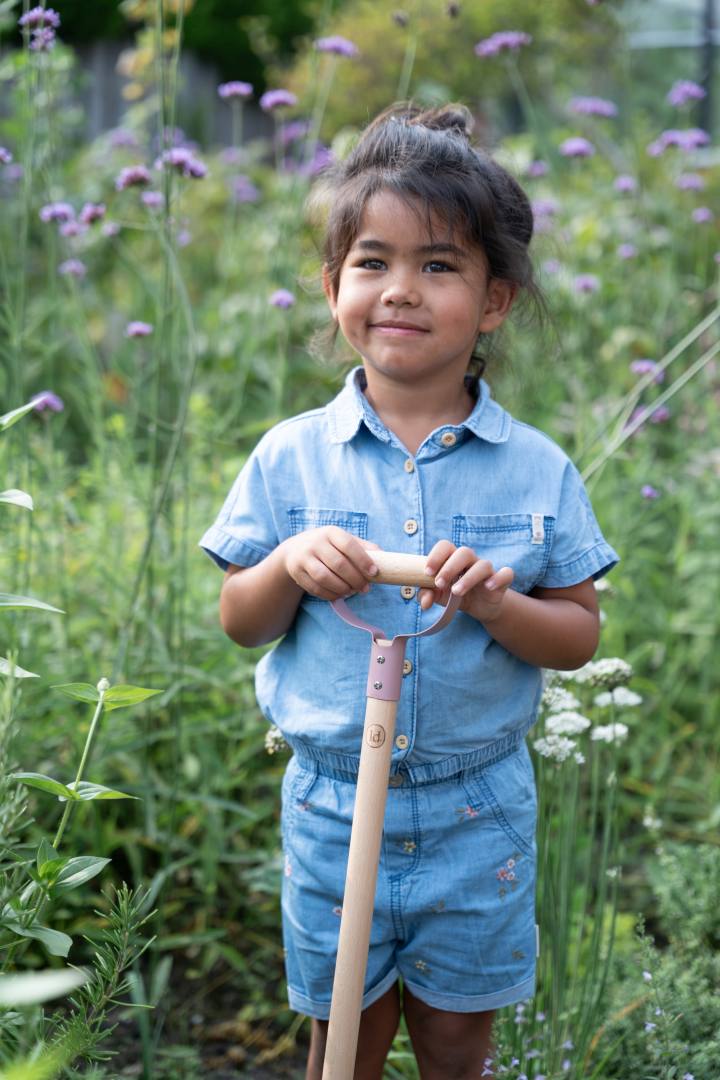 Personalisierte Kinderschaufel Rosa mit Namen – Gartenschaufel für Kinder