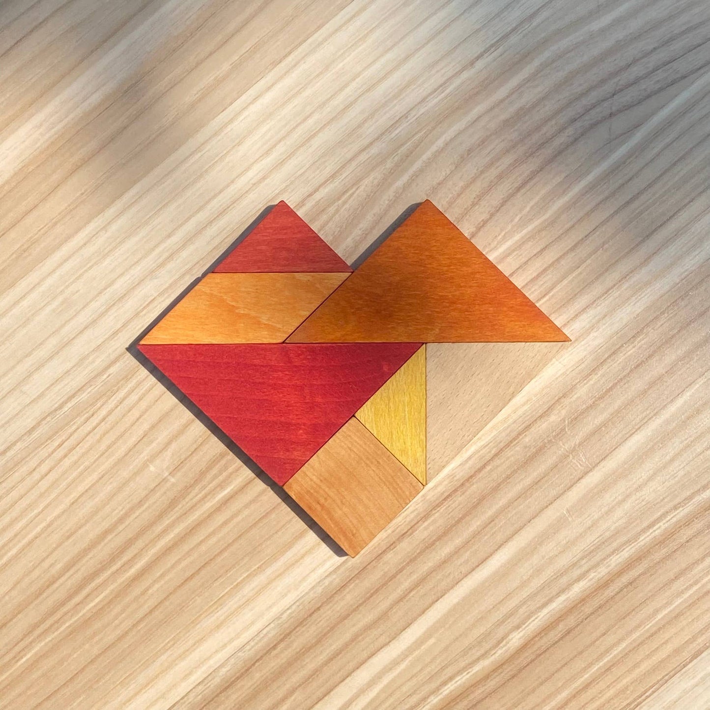Wooden Story - Holzsteine Tangram Warm