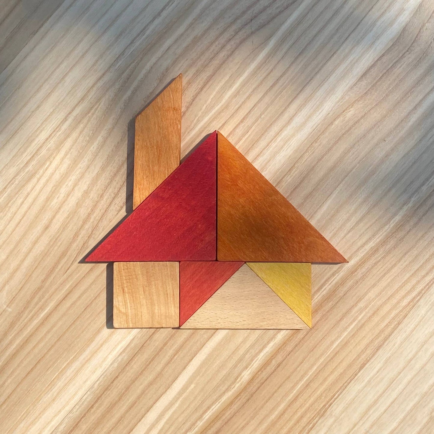 Wooden Story - Holzsteine Tangram Warm