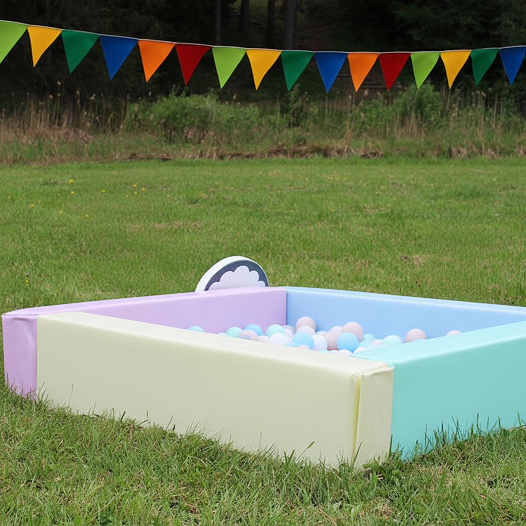 IGLU Bällebad Soft Play 120x120 cm Helles Pastell Ball Play Heaven