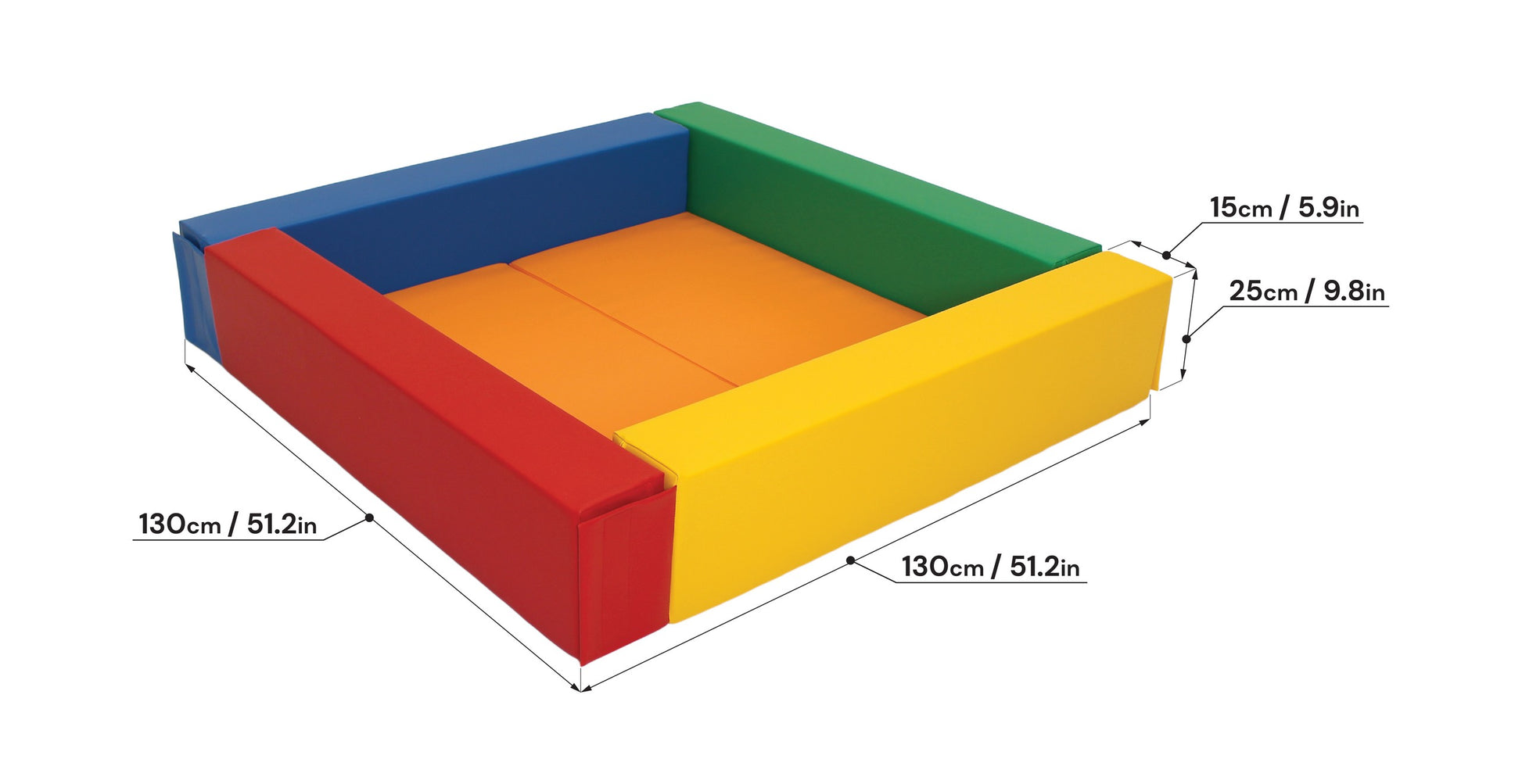 Buntes Soft Play Bällebad – niedriger Einstieg für Kleinkinder