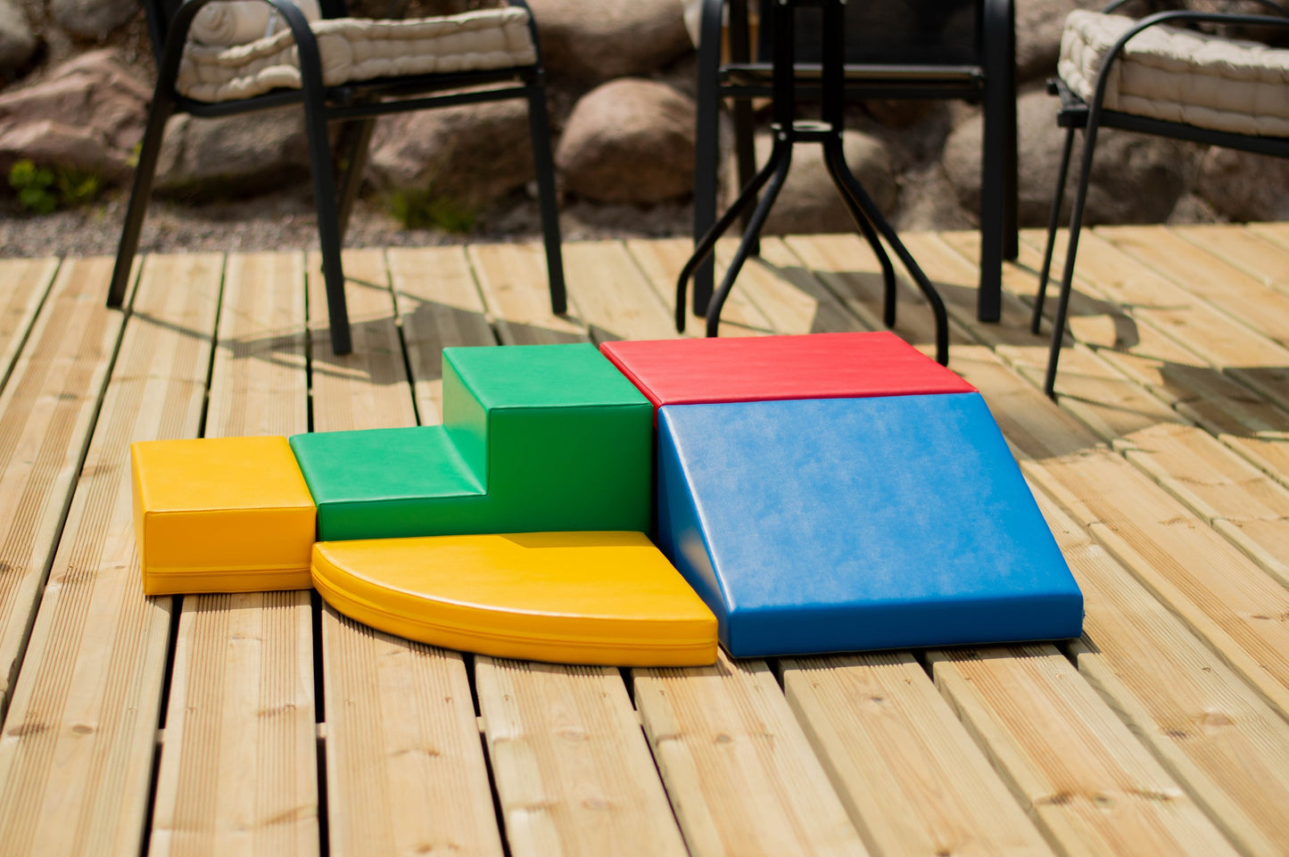 Buntes Softplay Eckkletterset aus Schaumstoff für Kleinkinder