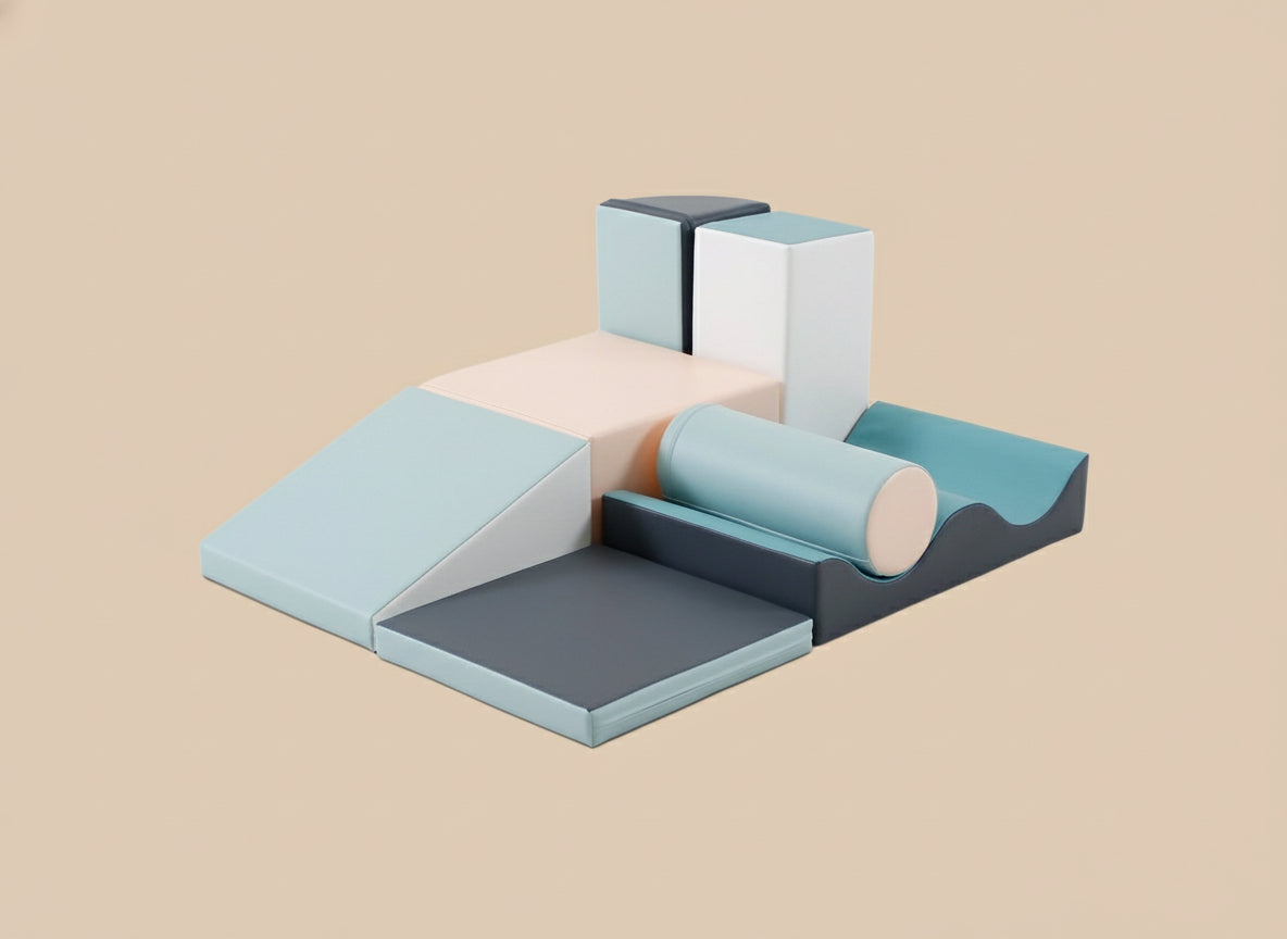 Soft Play 7 Foam Block Set - Light Pastel Discoverer