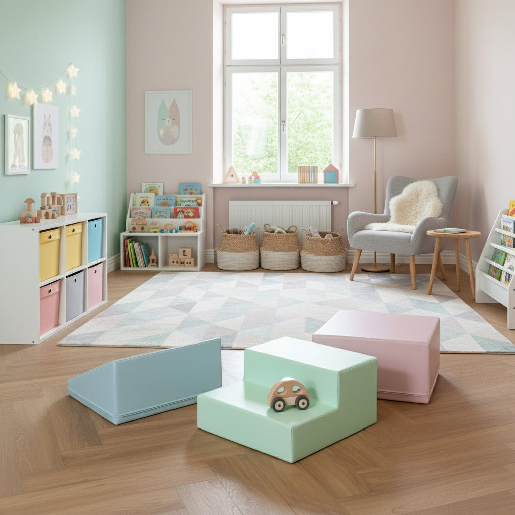Softbausteine Pastell Boho Kinderzimmer 
