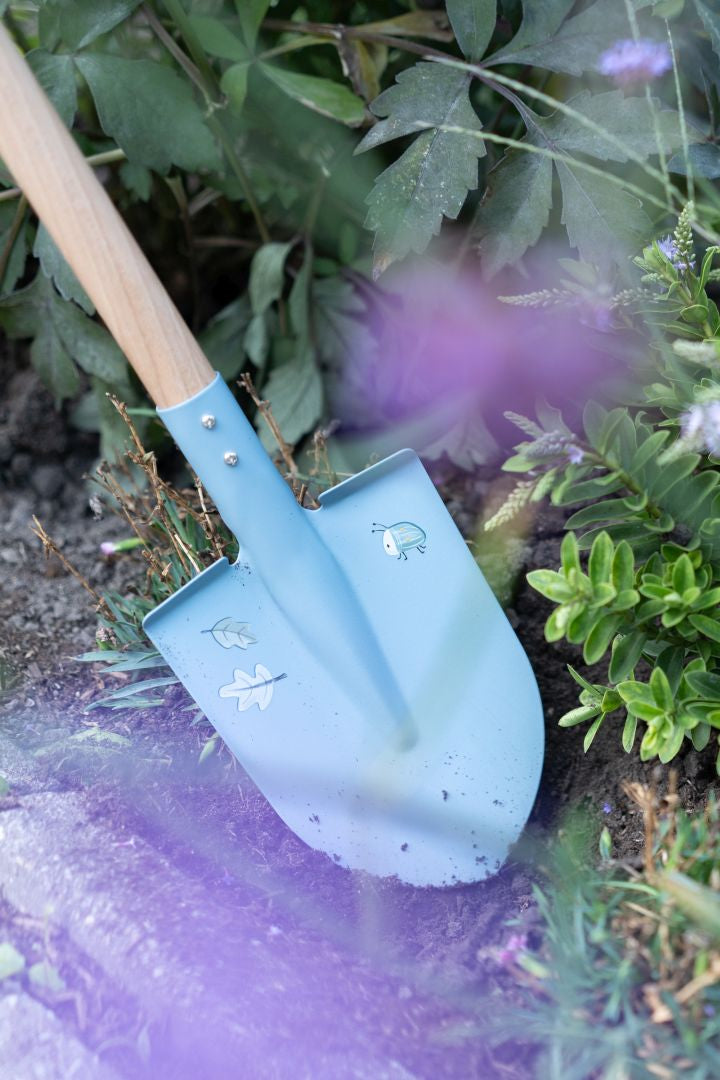 Personalisierte Kinderschaufel Blau mit Namen – Geschenk für Kinder