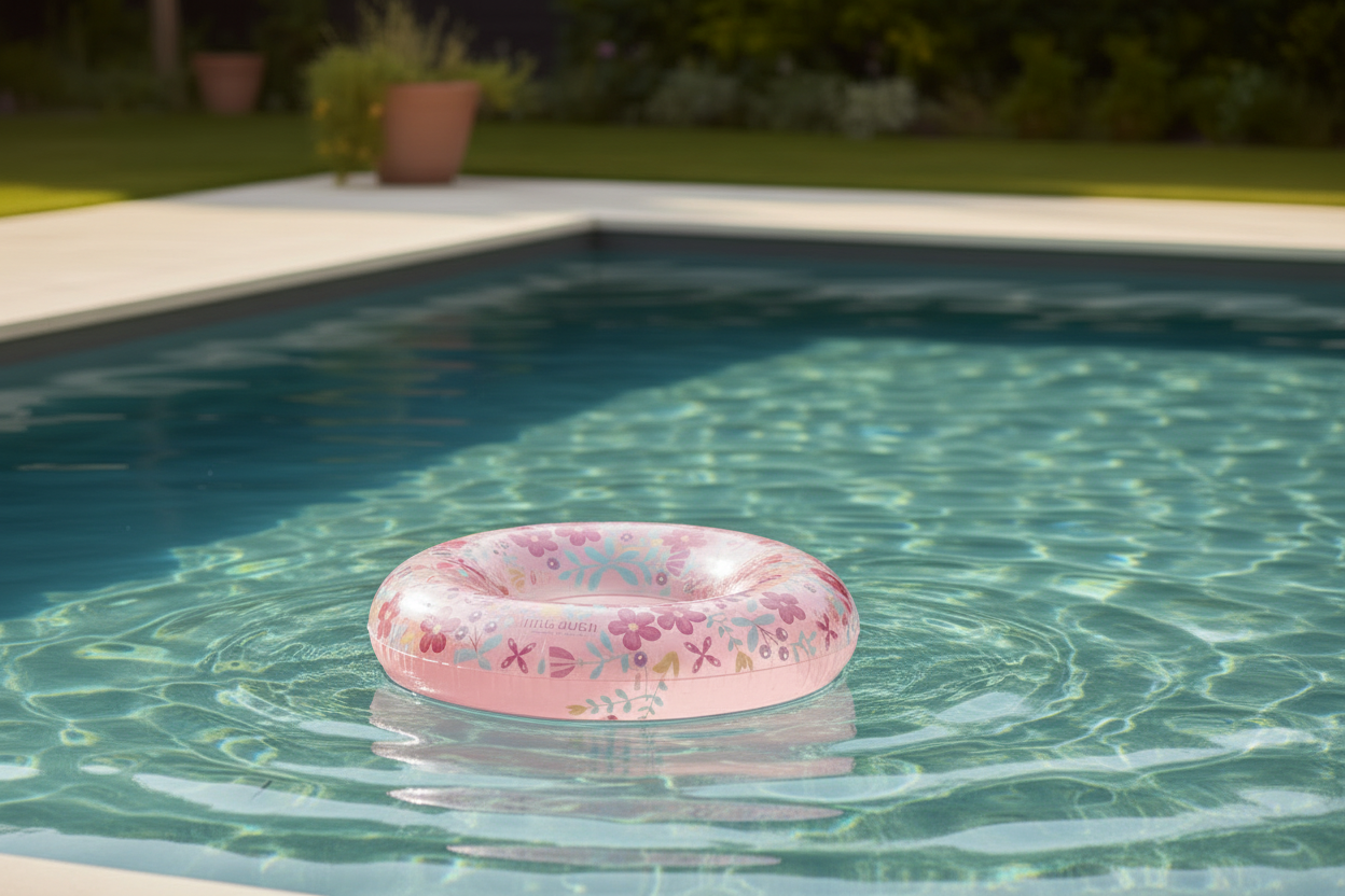 Kinder Schwimmring Pink Blumen 50 cm – für Pool, Strand & Urlaub