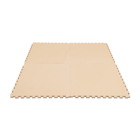 IGLU Puzzlematten 4er-Set in Beige und Dunkelbeige – weiche Spielfläche