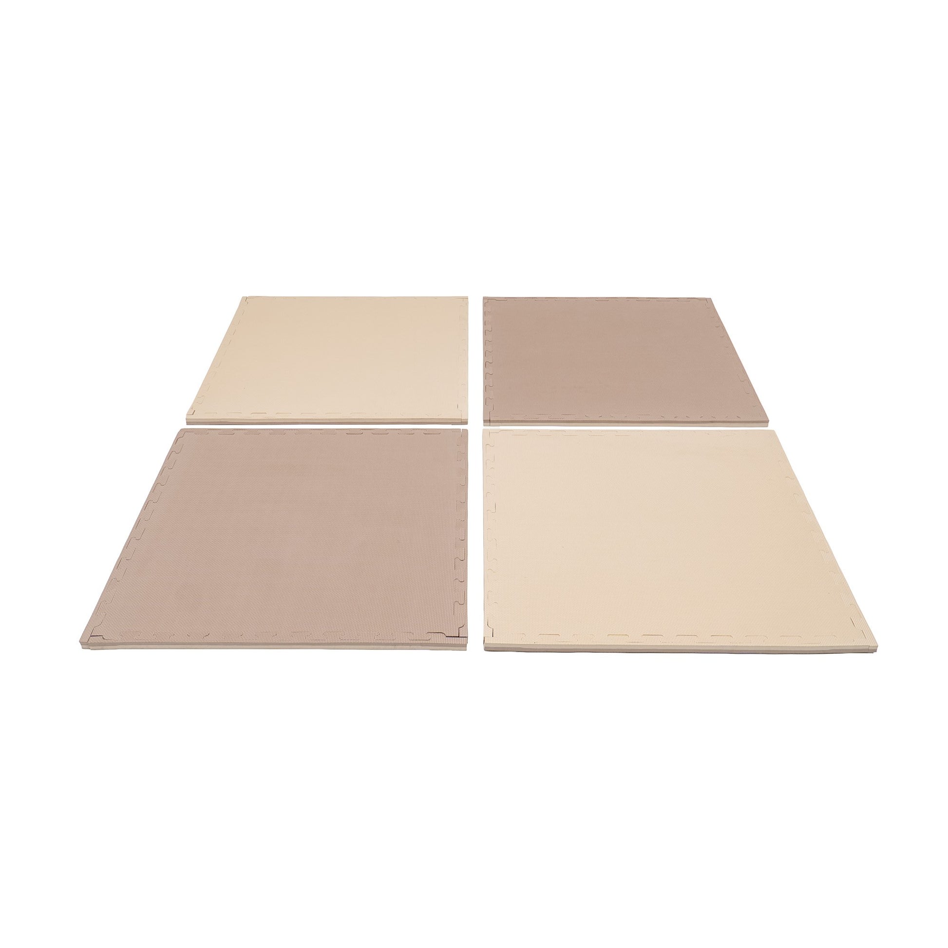 IGLU Puzzlematten Softplay 4-teilig Beige und Dunkelbeige