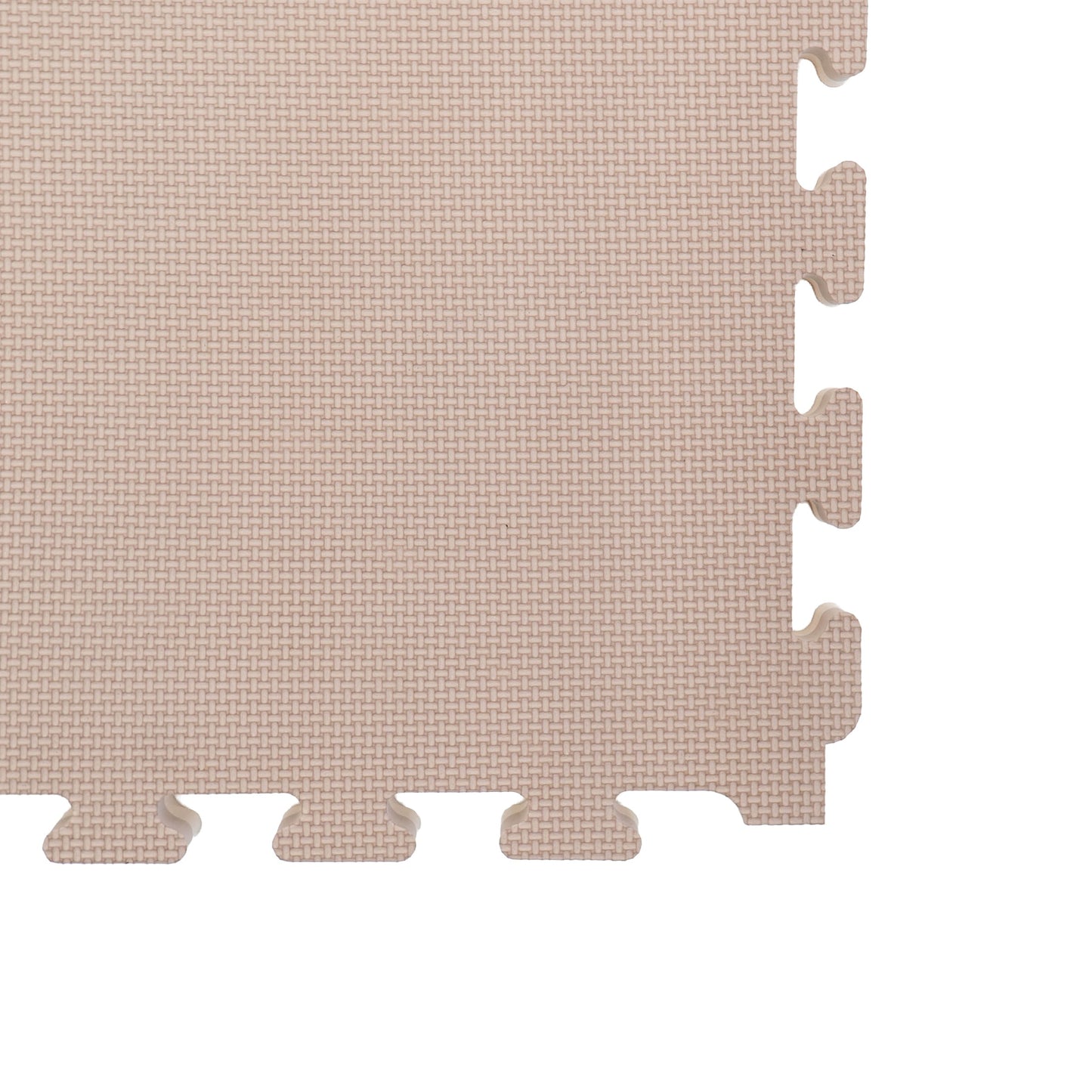 IGLU Puzzlematte Beige Dunkelbeige – Detail der Steckverbindung