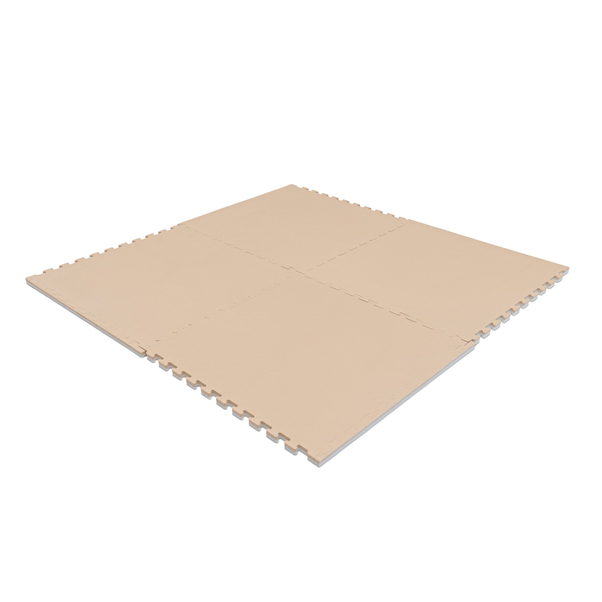IGLU Puzzlematten Beige Weiß im Kinderzimmer verlegt