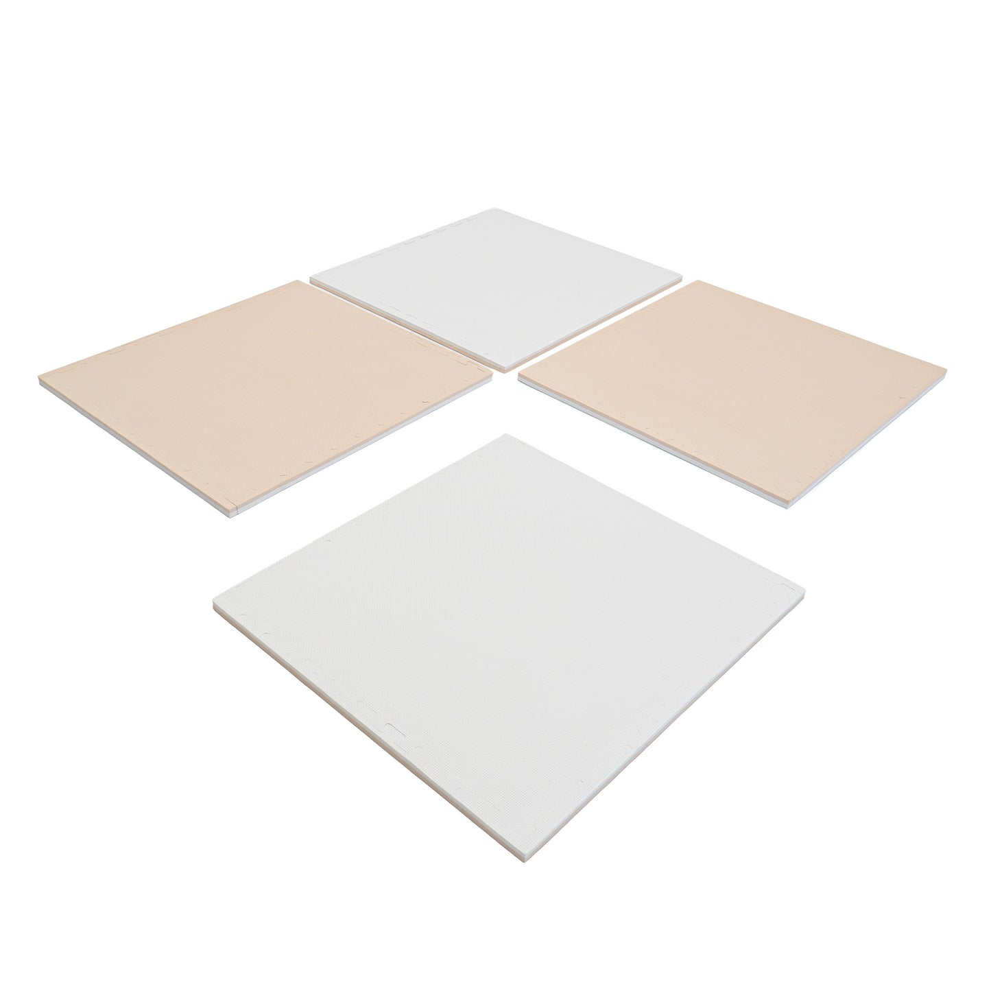 IGLU Bodenmatte Beige Weiß als weiche Krabbelunterlage