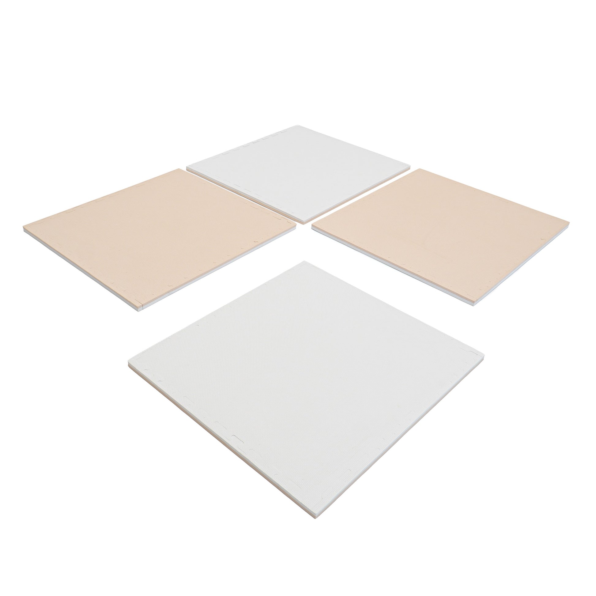 IGLU Bodenmatte Beige Weiß als weiche Krabbelunterlage