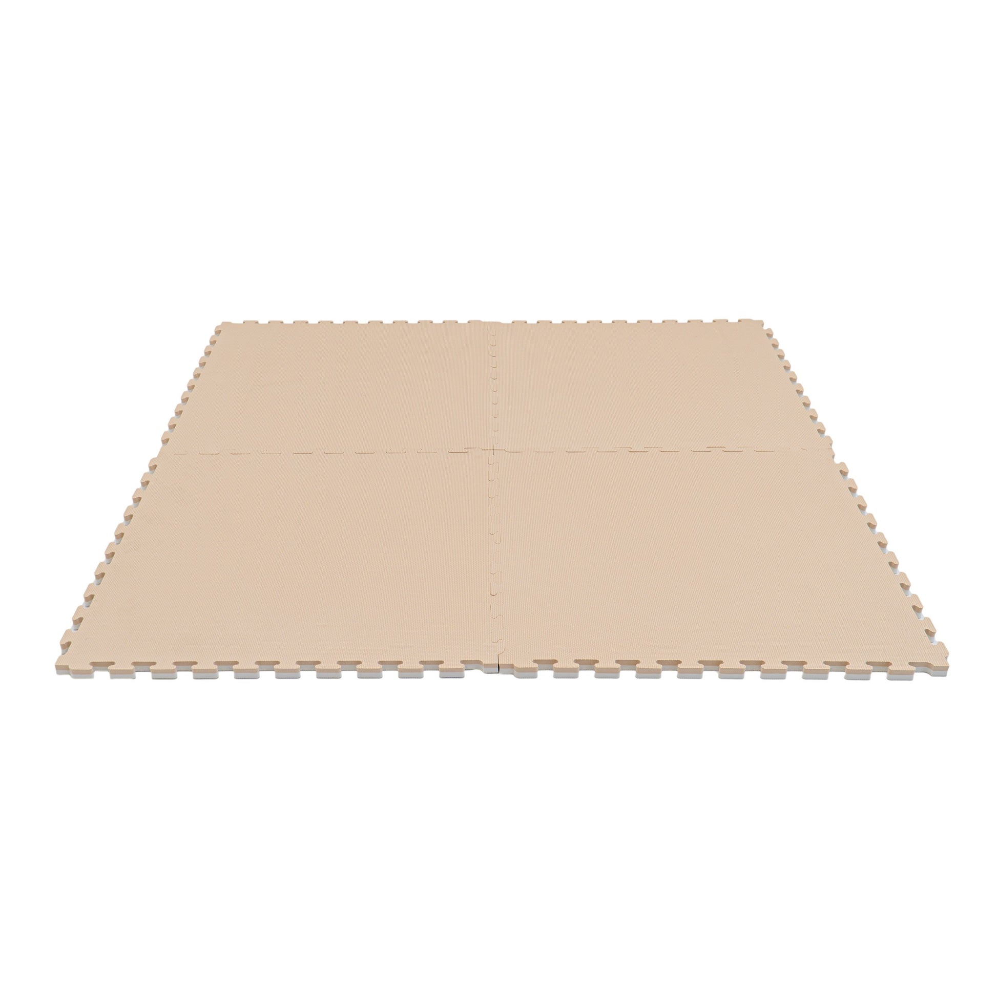 Puzzlematten-Set Beige Weiß mit sauberen Randstücken – IGLU