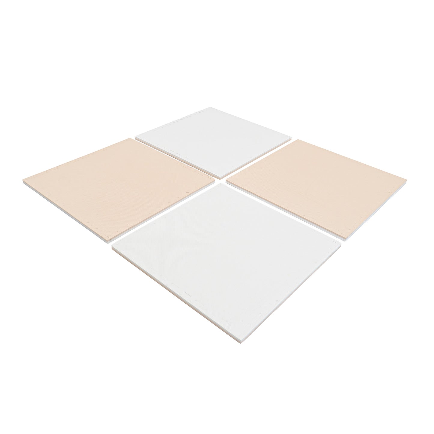 IGLU Puzzlematten Softplay 4-teilig Beige und Weiß