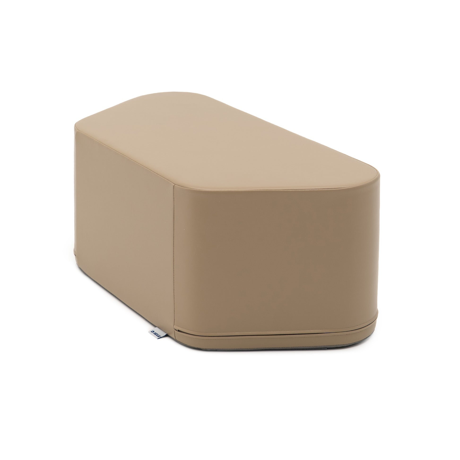 IGLU Spiel-Pouf Bank in Beige – längliche Softplay Sitzbank