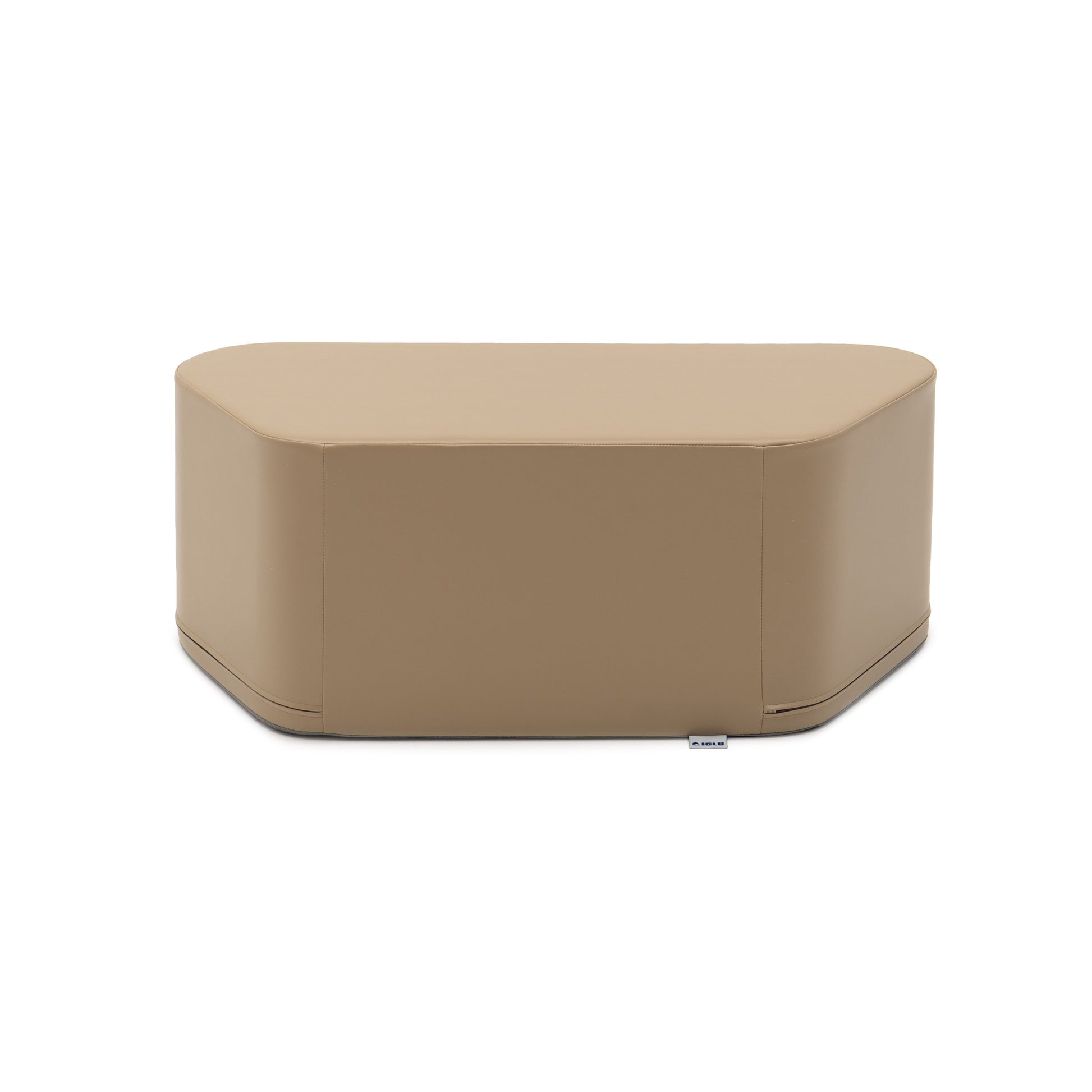 IGLU Spiel-Pouf Bank Beige – abwischbarer Kunstleder-Bezug