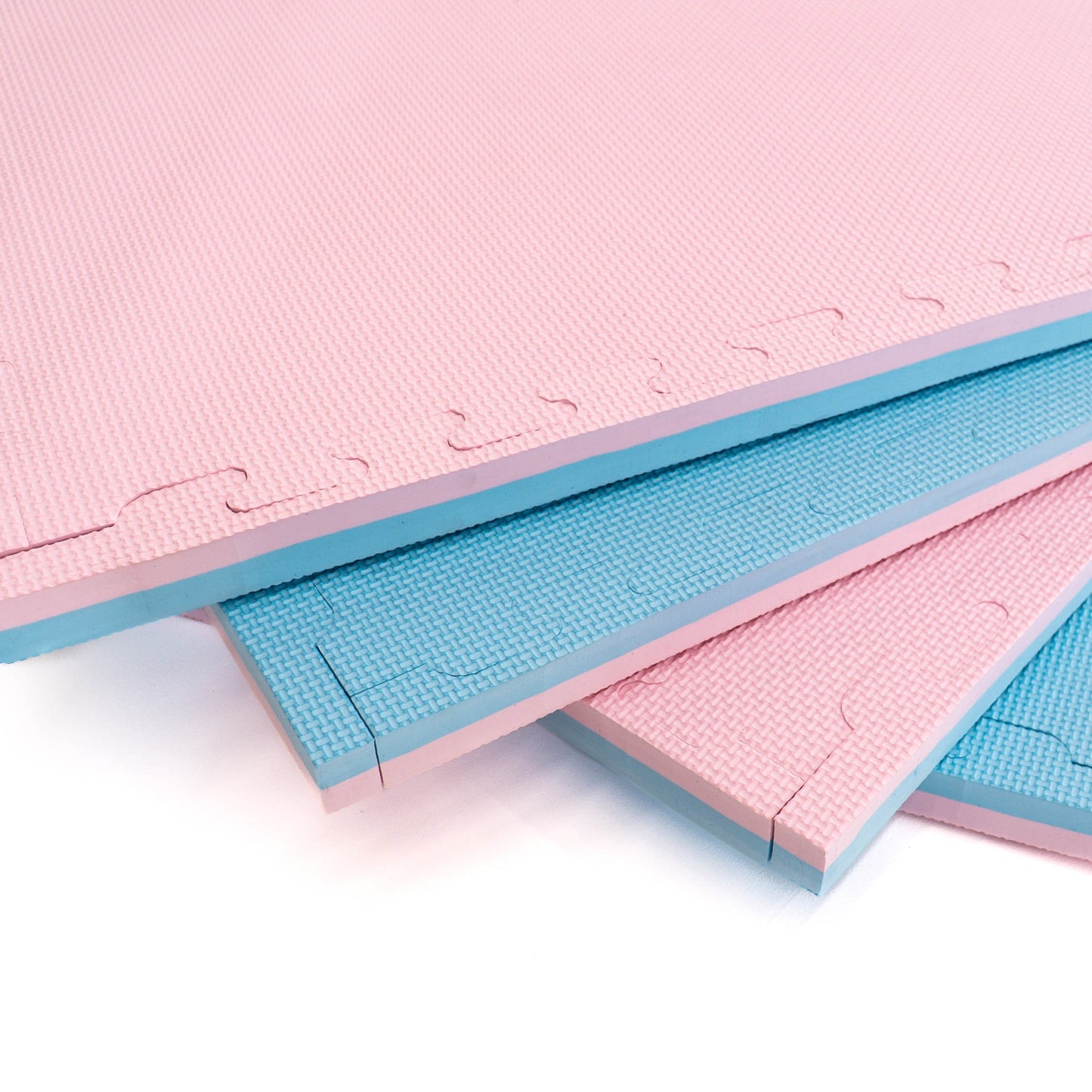 Beidseitige EVA-Spielmatte Babyrosa und Babyblau – IGLU