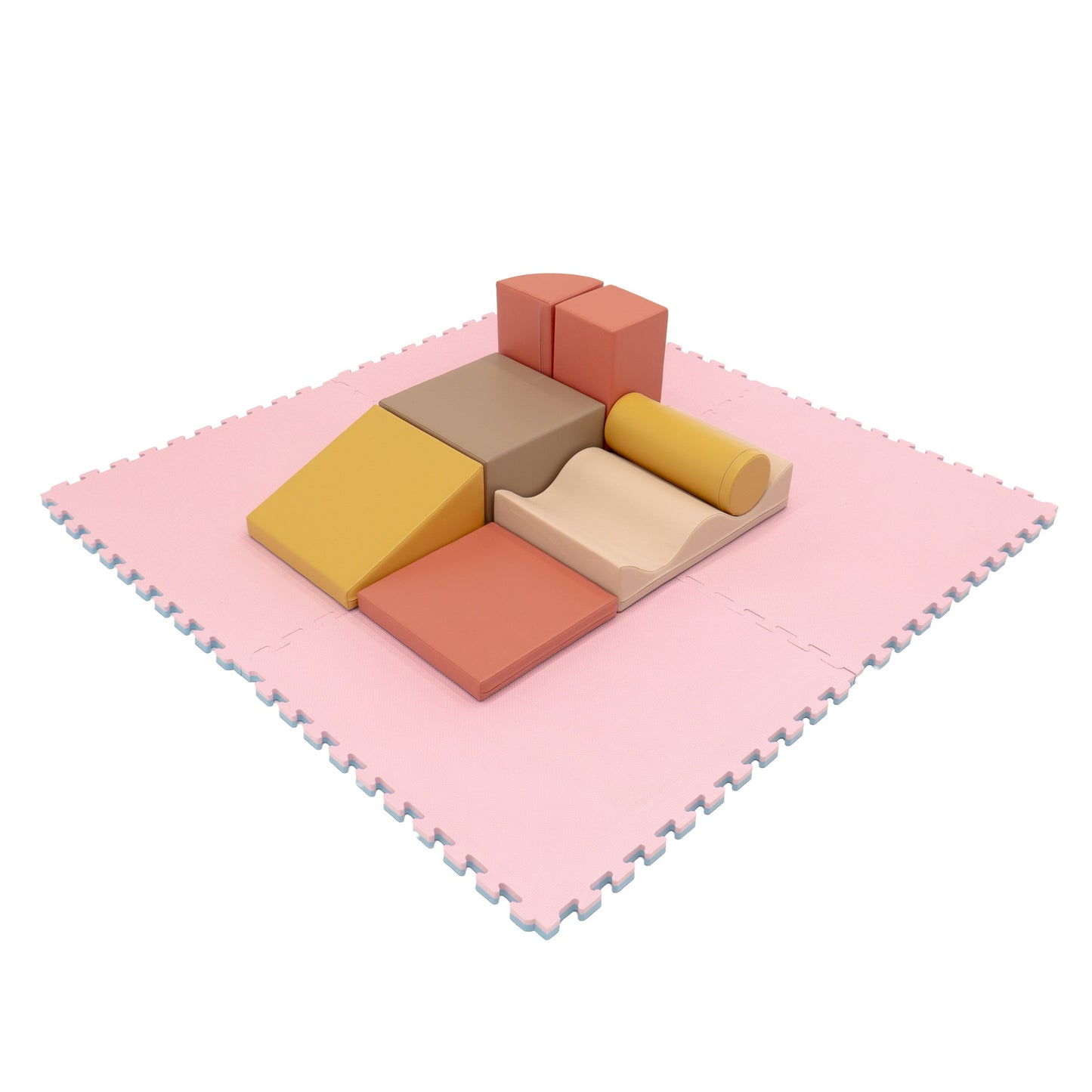 IGLU Softplay Puzzlematten Babyrosa Babyblau im Detail