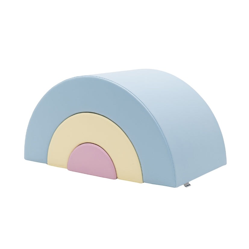Montessori Softplay Regenbogen Helles Pastell – abwischbarer Bezug