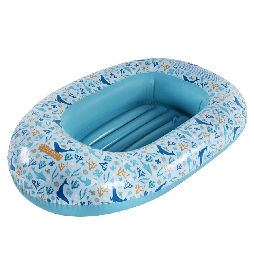 Schlauchboot Kinder Blau – Aufblasbares Boot für Pool & Strand