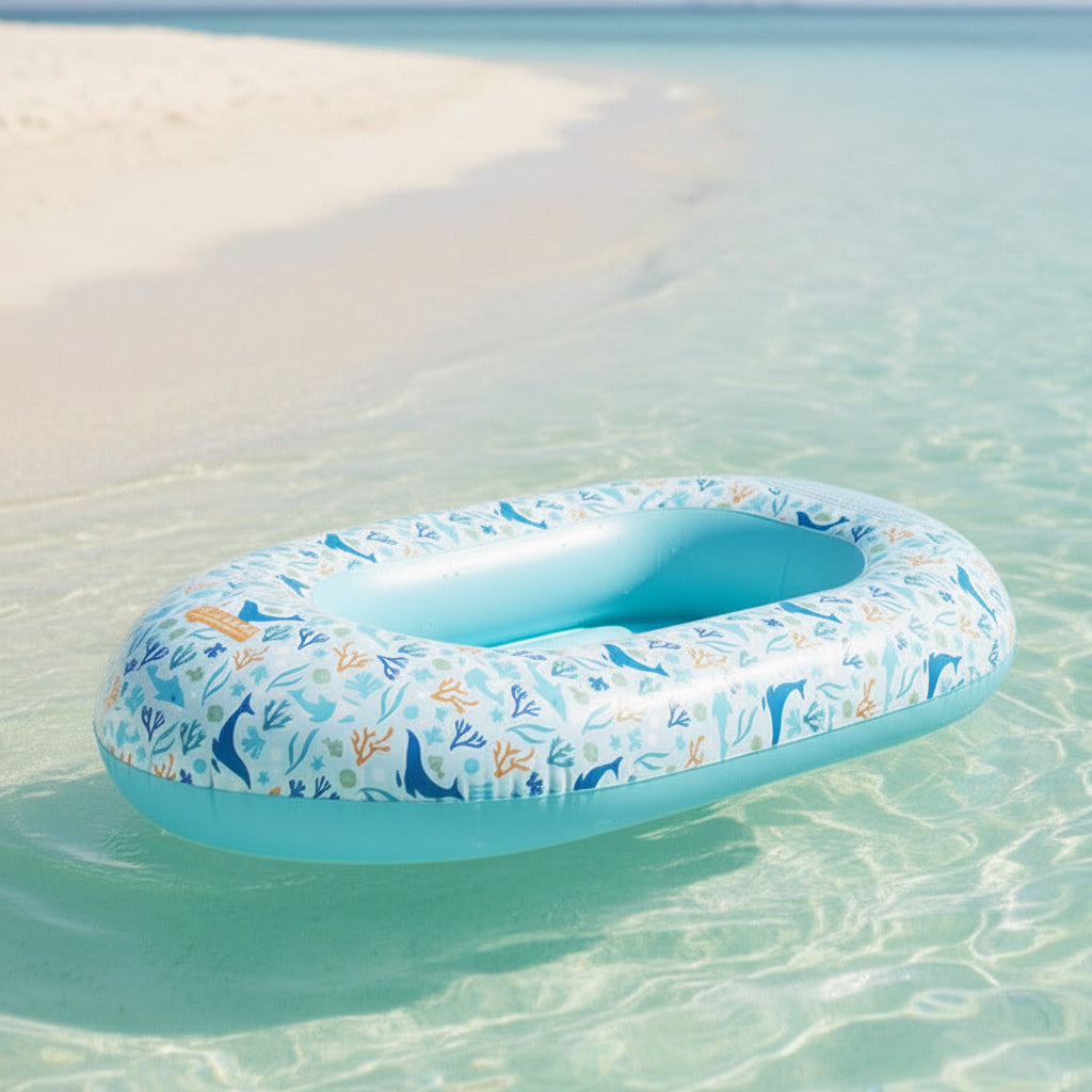 Schlauchboot Kinder Blau – Aufblasbares Boot für Pool & Strand