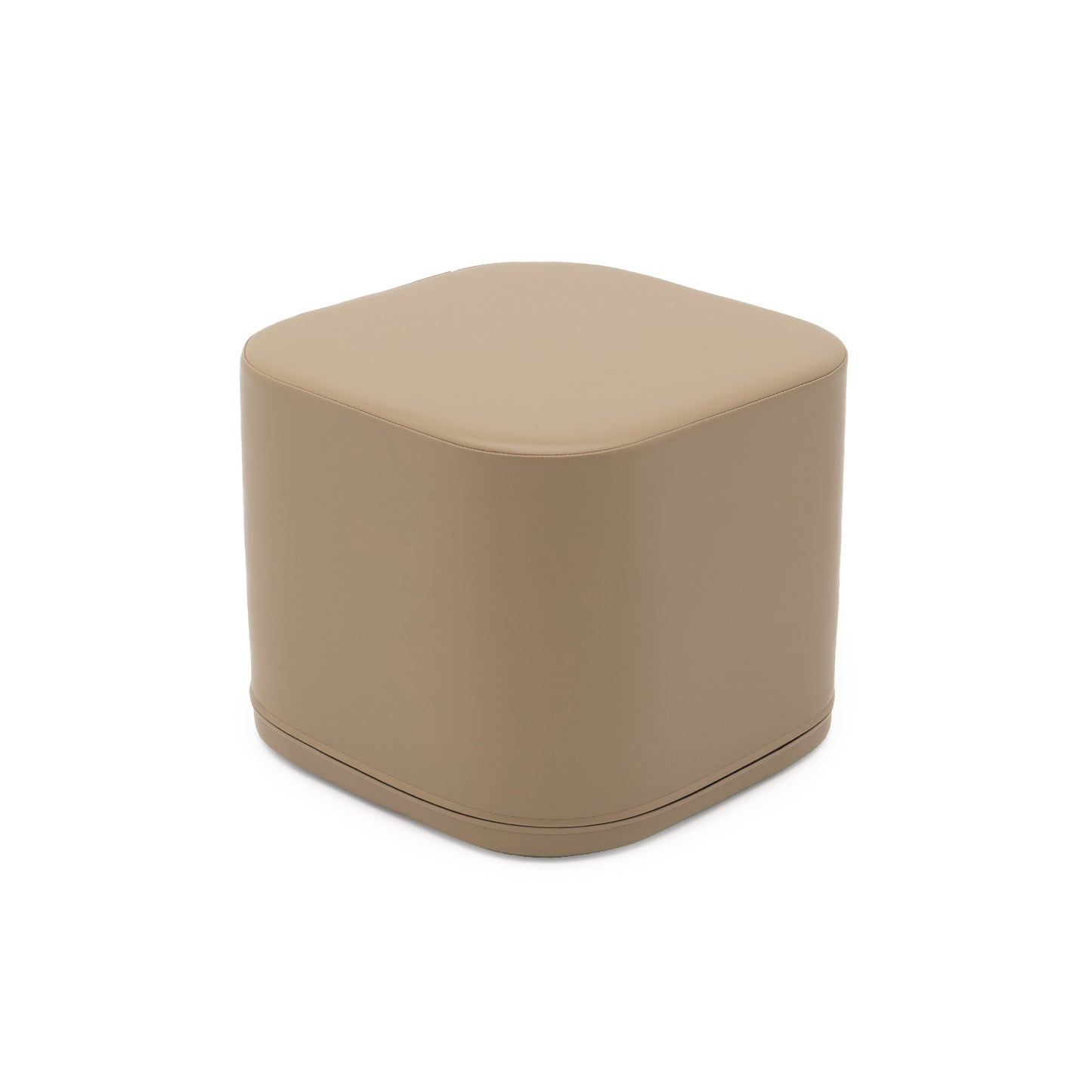 IGLU Spiel-Pouf Würfel Beige – abwischbarer Kunstleder-Bezug