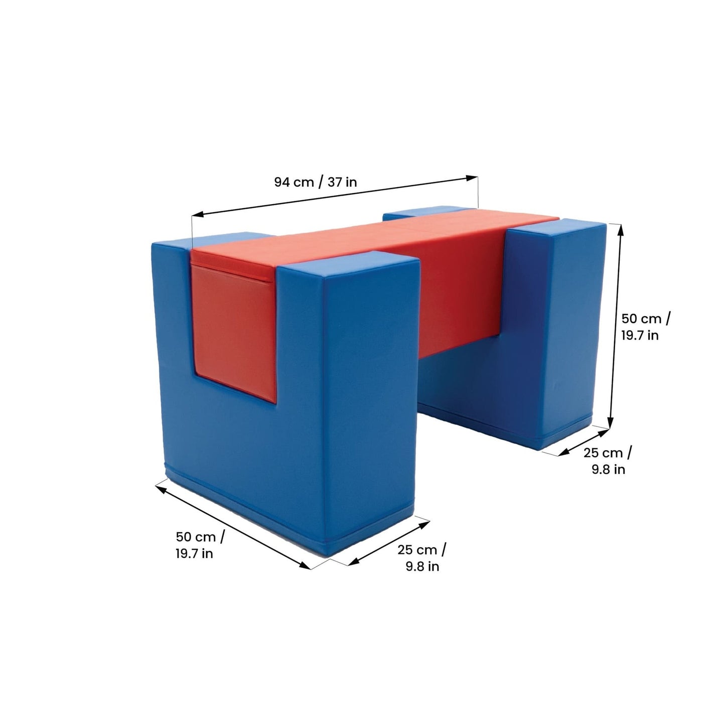IGLU Balance Bridge Softbausteine Set 3-teilig in Blau und Rot