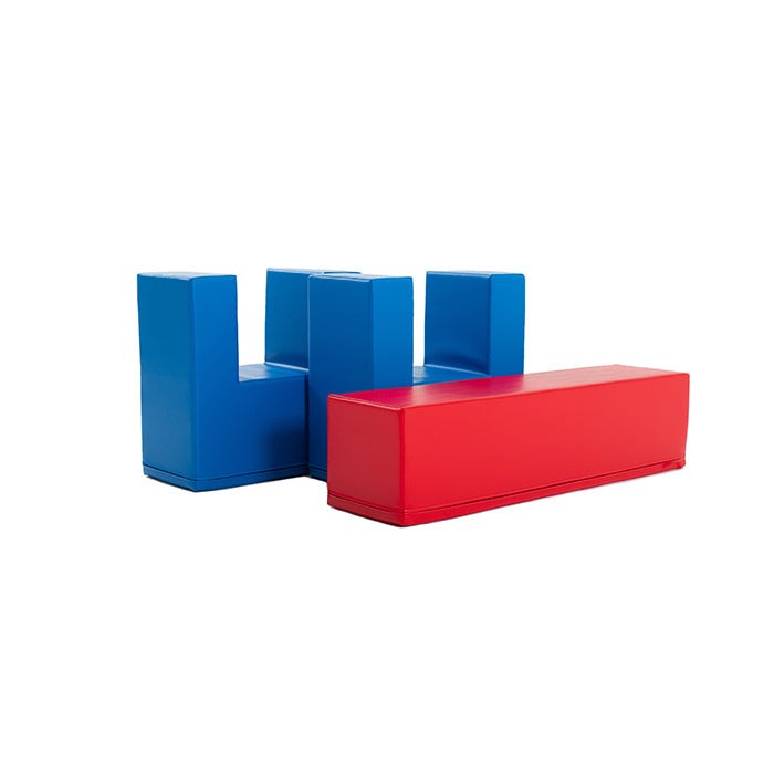 Balancierbrücke aus Schaumstoff für Kleinkinder – IGLU Soft Play Blau Rot