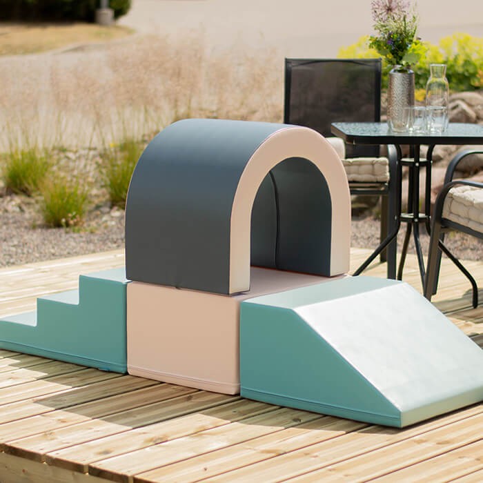 IGLU Tunnel Spielset Softplay Pastell für Motorik und Fantasie