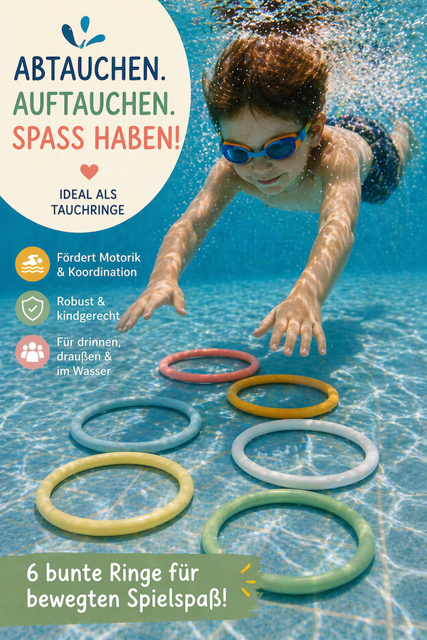Aktivitätsringe Little Loops 6er Set – Motorikspielzeug für Babys & Kinder