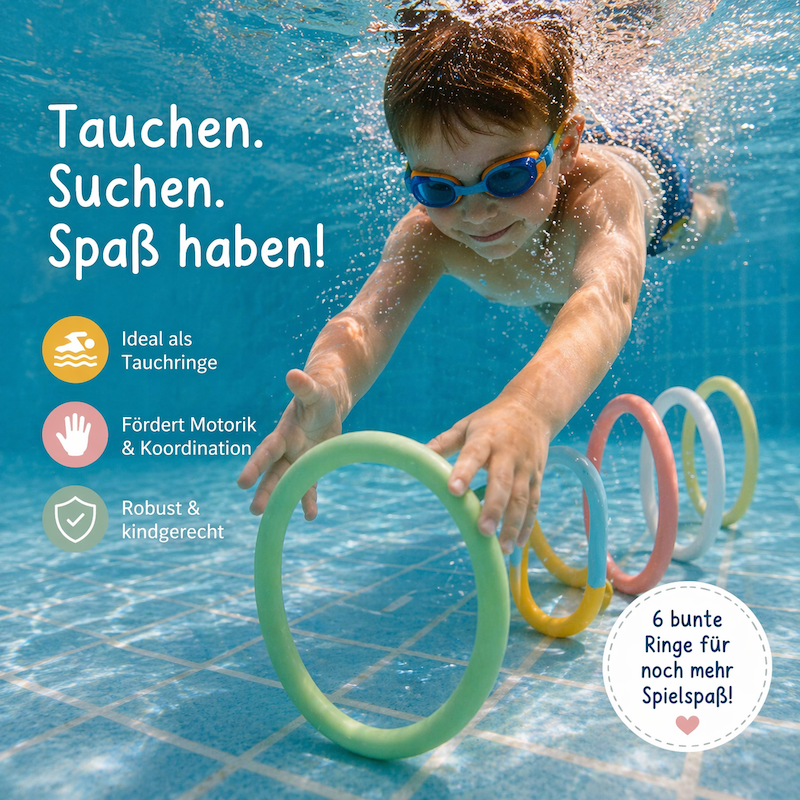 Aktivitätsringe Little Loops 6er Set – Motorikspielzeug für Babys & Kinder