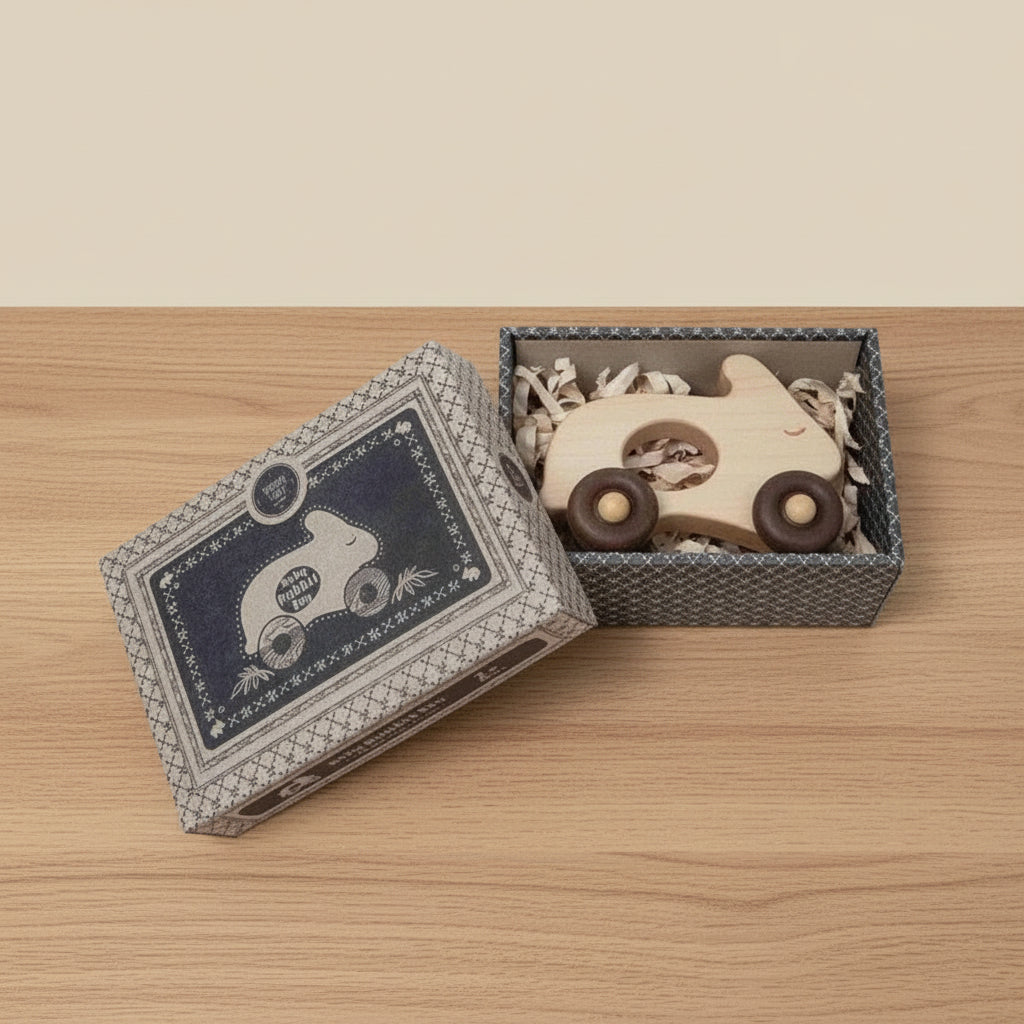 Wooden Story Holzfigur Hase – natürliches, handgefertigtes Holzspielzeug im Montessori-Stil